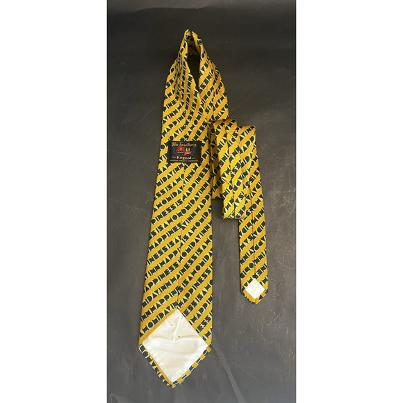 VTG Tie | Happiness Is A Holiday Inn | Gold Yellow Green | Hospitality SIN | 55" - Picture 4 of 5